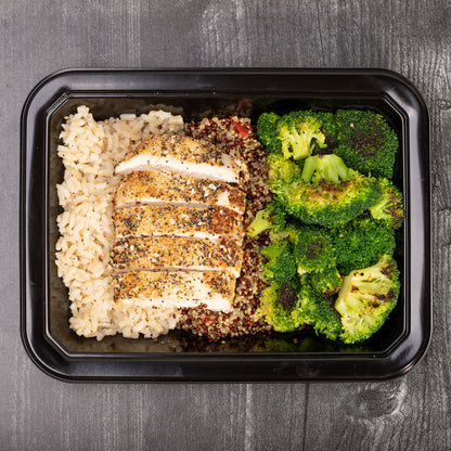 All Seasoning Chicken with Quinoa Pilaf and Broccoli