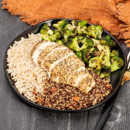 All Seasoning Chicken with Quinoa Pilaf and Broccoli