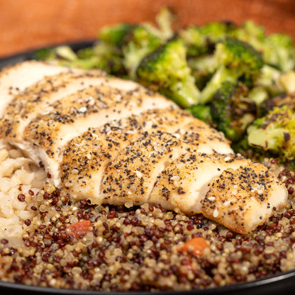 All Seasoning Chicken with Quinoa Pilaf and Broccoli