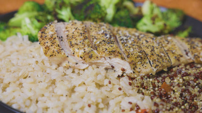 All Seasoning Chicken with Quinoa Pilaf and Broccoli